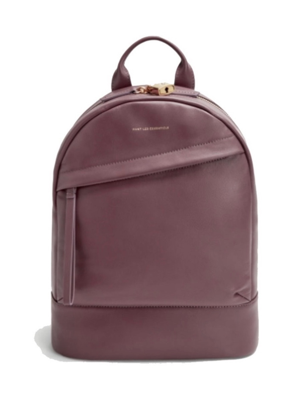 WANT Les Essentiels Plum Leather Backpack Mini Piper: 9.5" W × 12" H × 4.25" D.